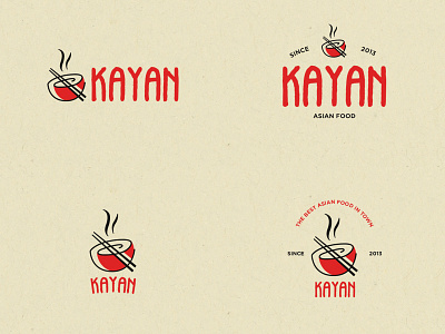 Kayan Asian Food asian food bowl chinese kayankwok logotype logotypes mexico red restaurant woke