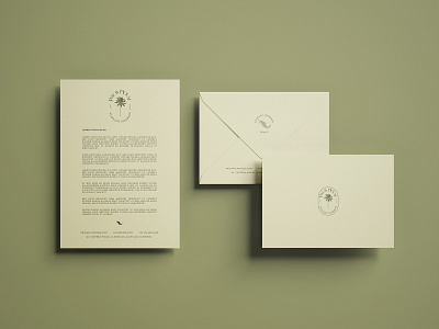 Stationery for Palm House acapulco branding guerrero logotype logotypes mail mexico palm house paper postal stationery typography