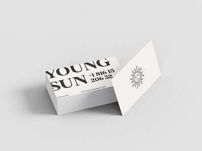 Business Cards for Young Sun branding business card mockup businesscard illustration mexico sun typography youngsun