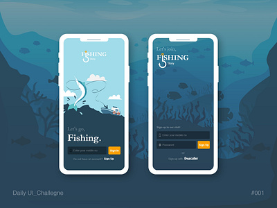 Fishing Story Sign Up Page Design