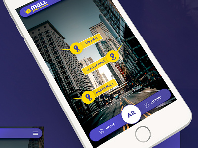 AR Mobile App - UI UX abhishek creative design purple ui ux user interface white