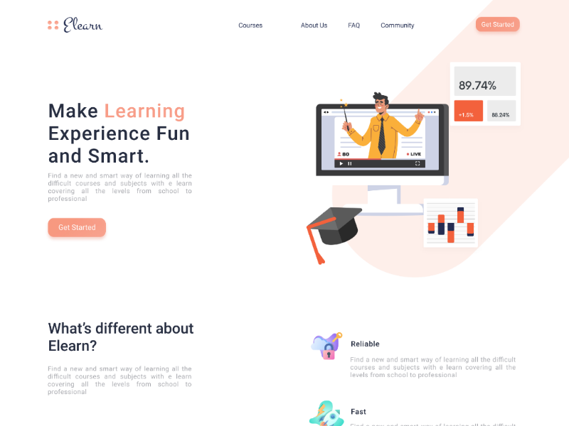 Elearn Design by Aman Tube on Dribbble