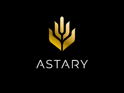 Astary Logo design gold illustration logo vector