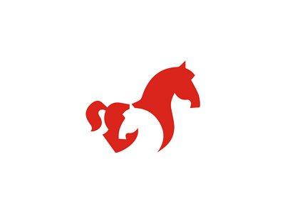 Ronggolawe Logo branding design flat horse illustration logo red vector