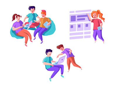 Learning Together branding design flat illustration minimal ui ux vector