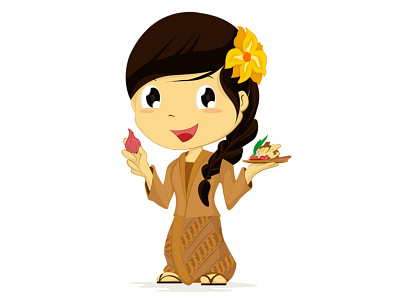 Spices - Indonesian Character asia branding child culture cute design flat illustration indonesia indonesia designer indonesian kids southestasia spices vector