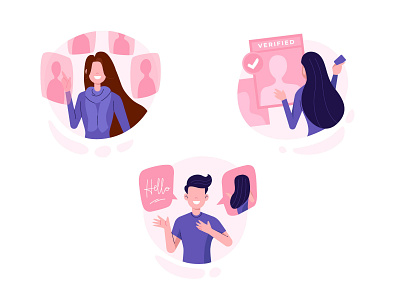 Love Illustrations branding culture cute design flat illustration love minimal pink valentine vector