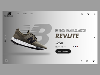 New Balance Website uiux webdesign landingpage