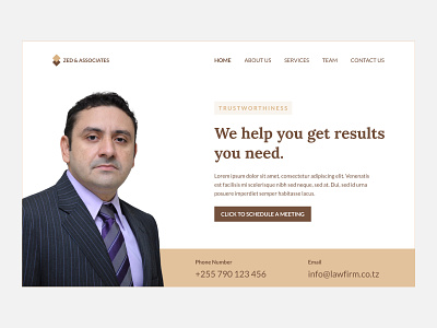 LAW FIRM HERO SECTION branding design typography ui ux web