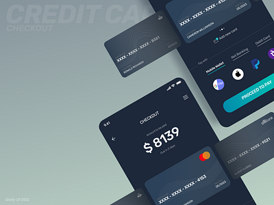 Credit Card Checkout Concept adobexd credit card checkout creditcard dailyui dailyuichallenge design figma figmadesign minimal design ui uidesign uiux ux