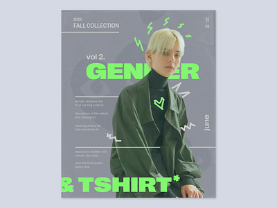 Gender & Tshirt Cover cover design fashion gender graphic design magazine pride tshirt typography visual