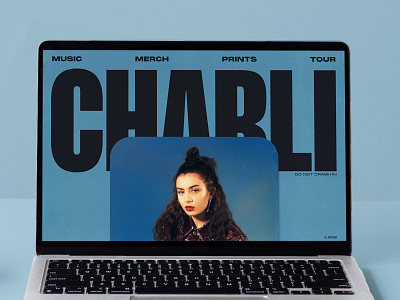 Charli XCX website blue bold branding charli denim design gay hyperpop landing page pop singer type typography ui ux visual web website xcx