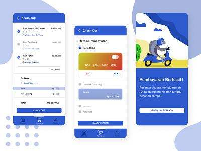 Cakalang App - Payment Process app app design design fish flat illustration ui ui design ux