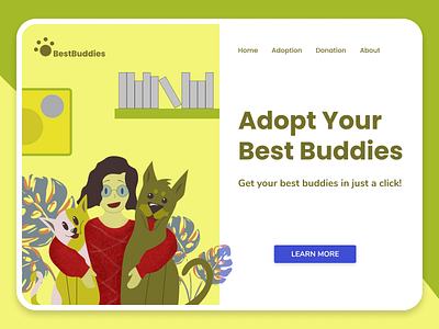 BestBuddies Web adopt design flat illustration pet ui ui design vector webdesign