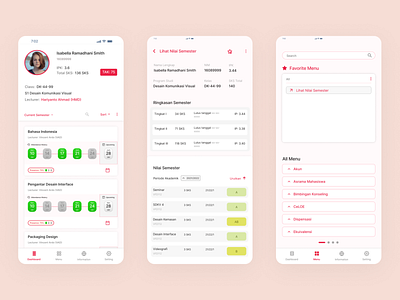 IGRACIAS Mobile Redesign academic application dashboard mobile ui ui design