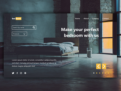 BedRoom Landing Page Design design uiux webdesign