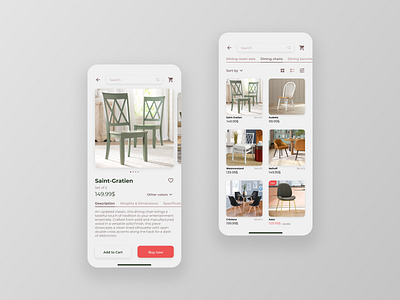 Furniture Store App furniture store mobile app design store app ui ux ui design