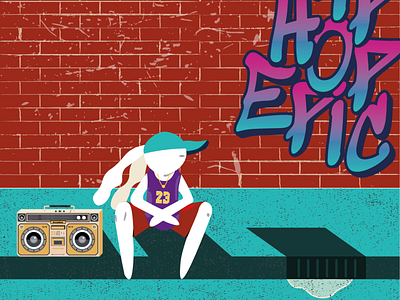 Hip-Hop Epic boombox graffiti graphicdesign hip hop illustration vector