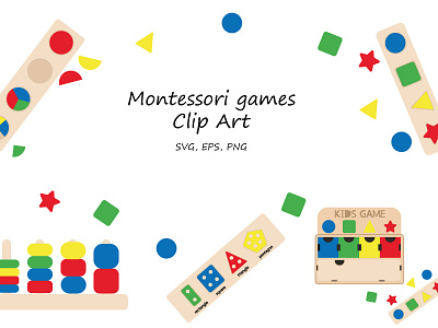 Montessori games baby illustration montessori montessori school vector