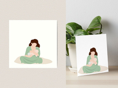 Breastfeeding Illustration baby breast breastfeeding concept illustration mother vector