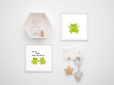 Cute Frogs StickerPack animal baby frog illustration sticker vector