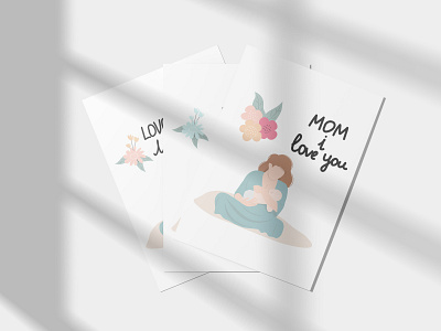 I love you MOM baby breast mother mother day vector