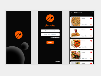 Faluda app design graphic design illustration ui ux