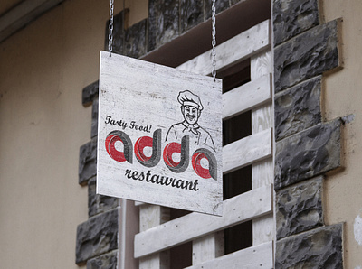 adda restaurant logo design chef cook cooking creative design fast food food icon illustration kitchen logo menu modern professional restaurant retro symbol unique vector vintage