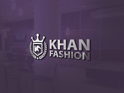 khan fashion logo design background badge brand business concept creative design fashion icon illustration label logo modern professional retro symbol template unique vector vintage