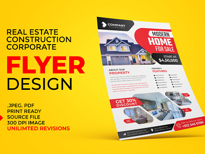 Creative and modern real estate flyer design booklet business catalog creative design flyer modern template