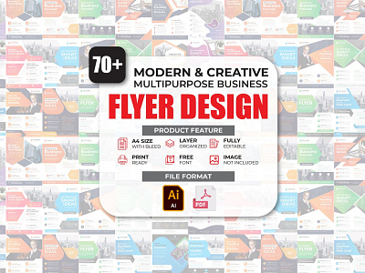 Modern Corporate Flyer Template Design abstract booklet business catalog design flyer modern template