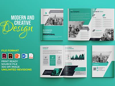 Creative  business proposal 16 pages multipurpose brochure