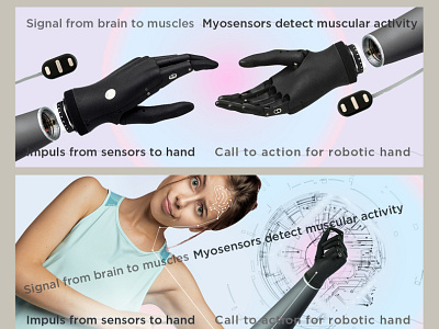 Esper Bionics banner design photoshop prosthesis web web design