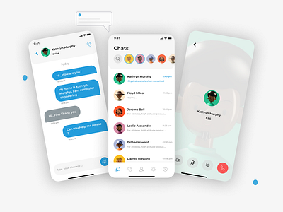 Simple Messaging App Concept Design app call chat contact message mobile app design ui ui design ux