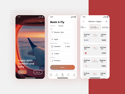 Flight Booking Mobile Design UI