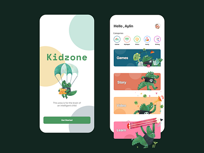 KidZone App design