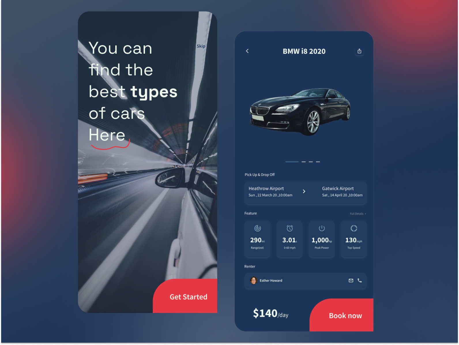 Rent a car Mobile design by Amany Alshalatoni on Dribbble