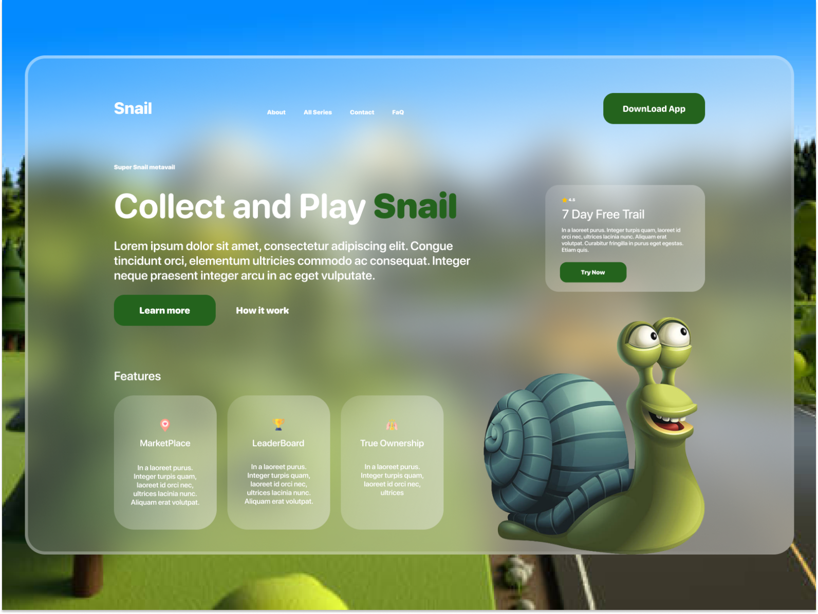 Game Snail collect web Design by Amany Alshalatoni on Dribbble