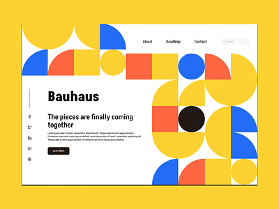 Bauhaus Web design app bauhaus bauhaus design branding circle clean color engineer learn pieces shap shapes social trend ui ui design ux web web design