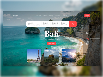 hiker. | UI Design of a Travel Website Landing Page graphic design travel ui web