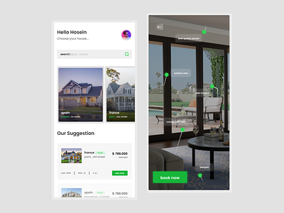 an application to book a house app design illustration minimal mobile design ui ui ux mobile app app design ux vector web