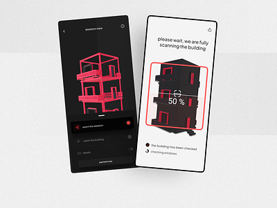 Building analysis application app blender design illustration mobile mobile design ui ui ux mobile-app app-design