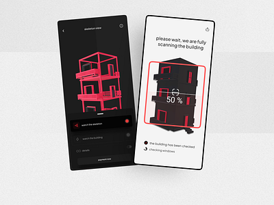 Building analysis application app blender design illustration mobile mobile design ui ui ux mobile app app design