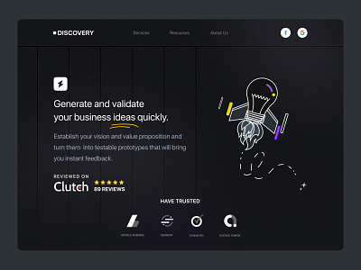 Product Discovery - Website Version clean dark design illustration mobile design ui userinterface ux web webdesign