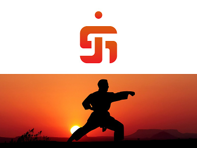 Karate Logo design illustration logo