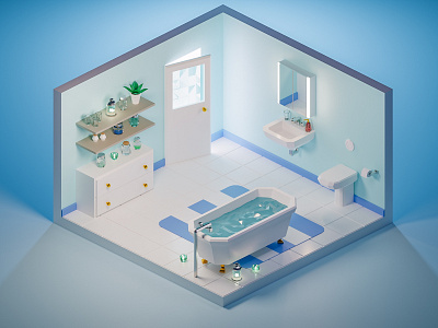 Low poly bathroom 🛁