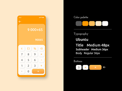 Daily UI Challenge 004 Calculator