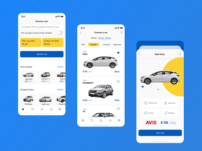 Rent car. iOs