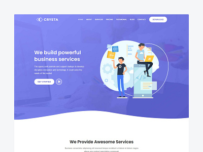 Crysta - Startup Agency and SaaS Template agency bootstrap bootstrap template business company corporate creative css fintech html html css html5 saas sass scss software startup tech technology webdevelopment
