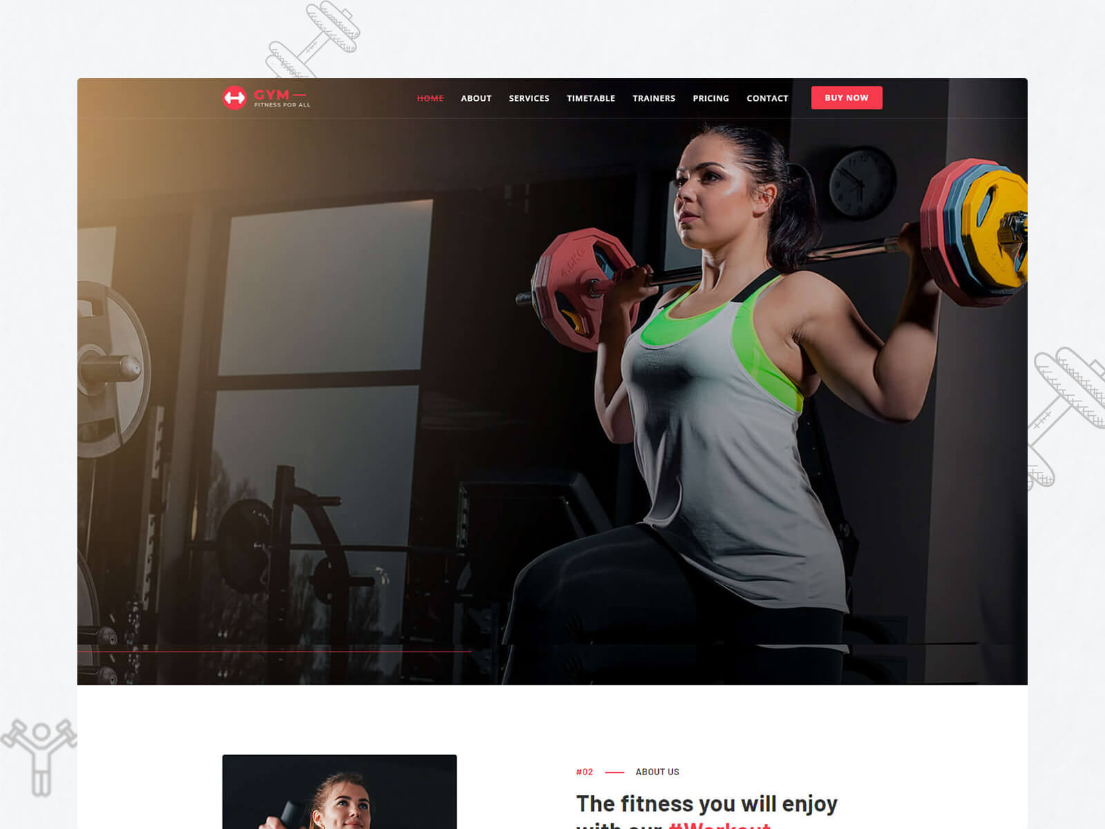 GYM - Fitness and Gym Responsive Template by Chitrakoot Web on Dribbble